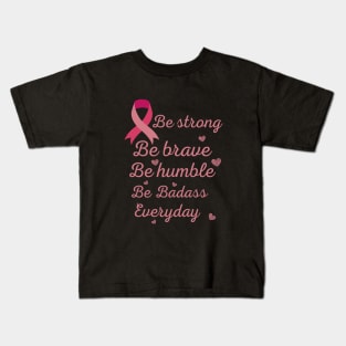 Breast cancer awareness support gift october pink ribbon, breast cancer awareness notebook tee artwork... Kids T-Shirt